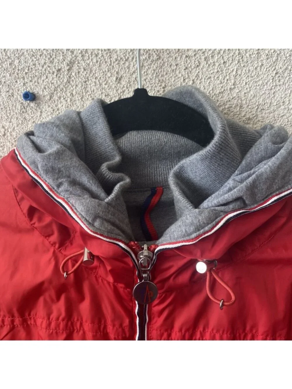 MONCLER Men’s Jacket Red Urville Giubutto Nylon Windbreaker Casual Zip Up Size 3